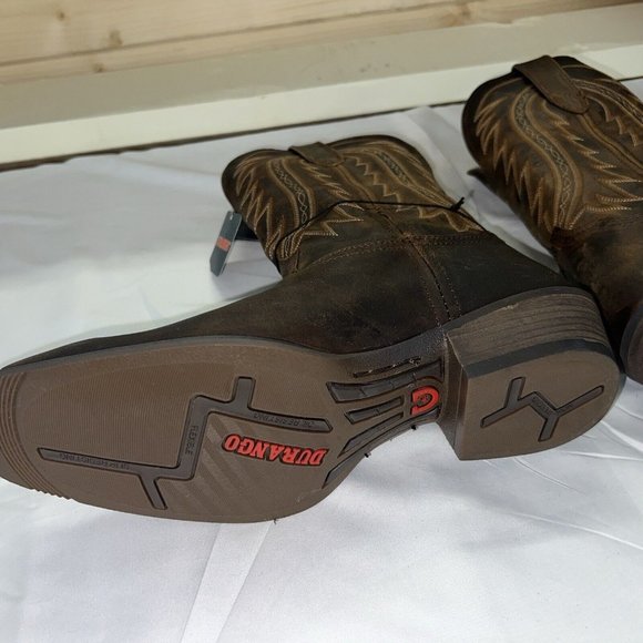Durango Rebel Frontier Distressed Brown Square Toe Cowboy  Mens Brown Casual Boo
